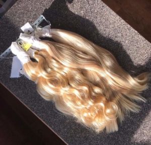 Remy Eastern double-drawn blonde human hair 