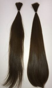Single drawn and double drawn Remy human hair.